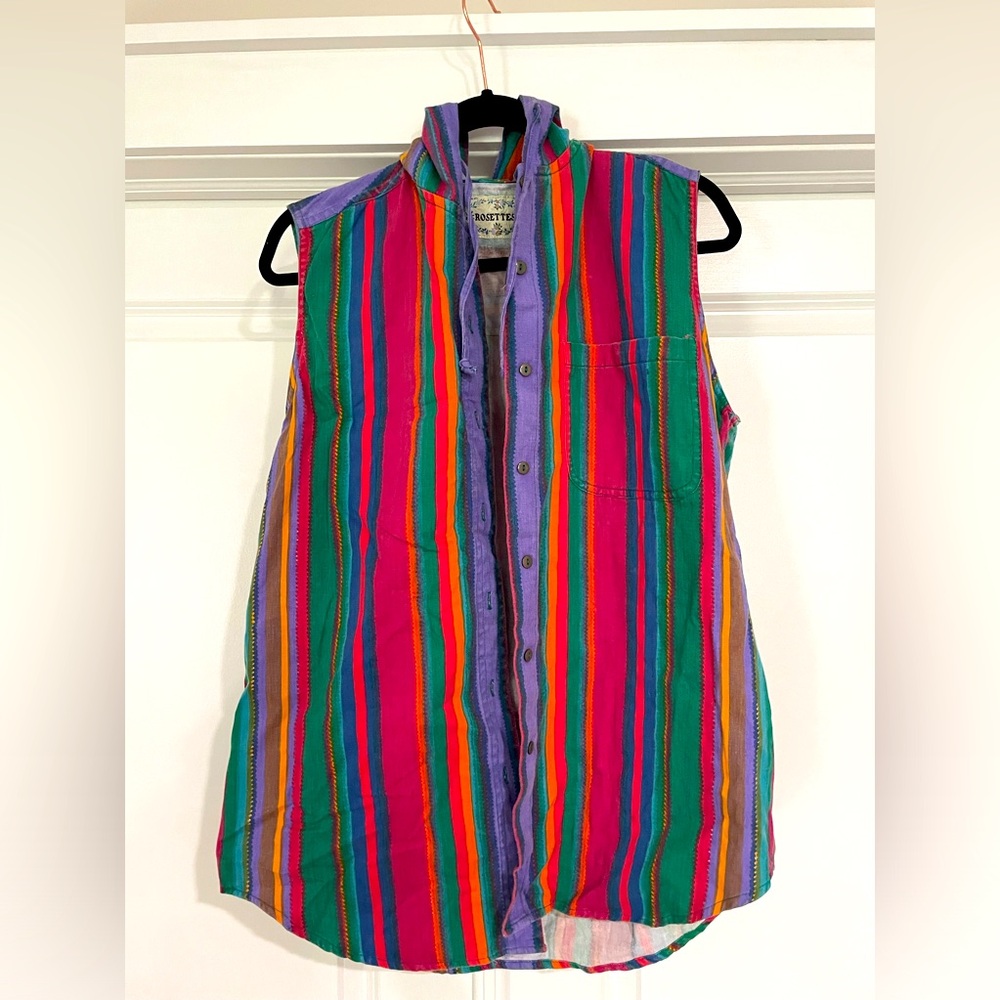 Rosettes vintage sleeveless shirt